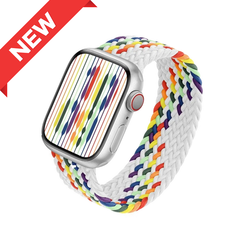 Braided Nylon Solo Loop Apple Watch Band - Patterned