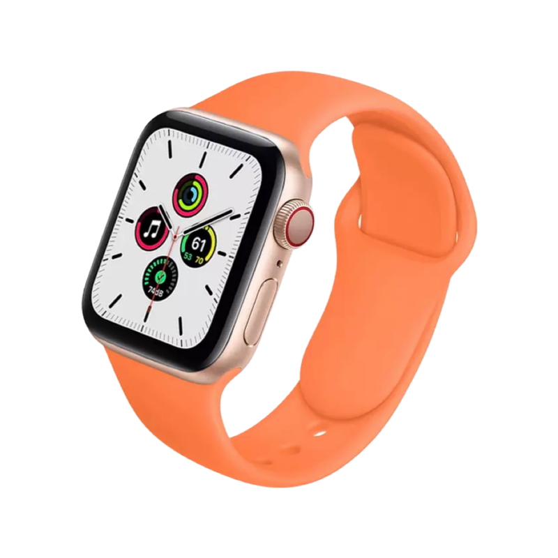 Orange Cleveland Browns Debossed Silicone Apple Watch Band