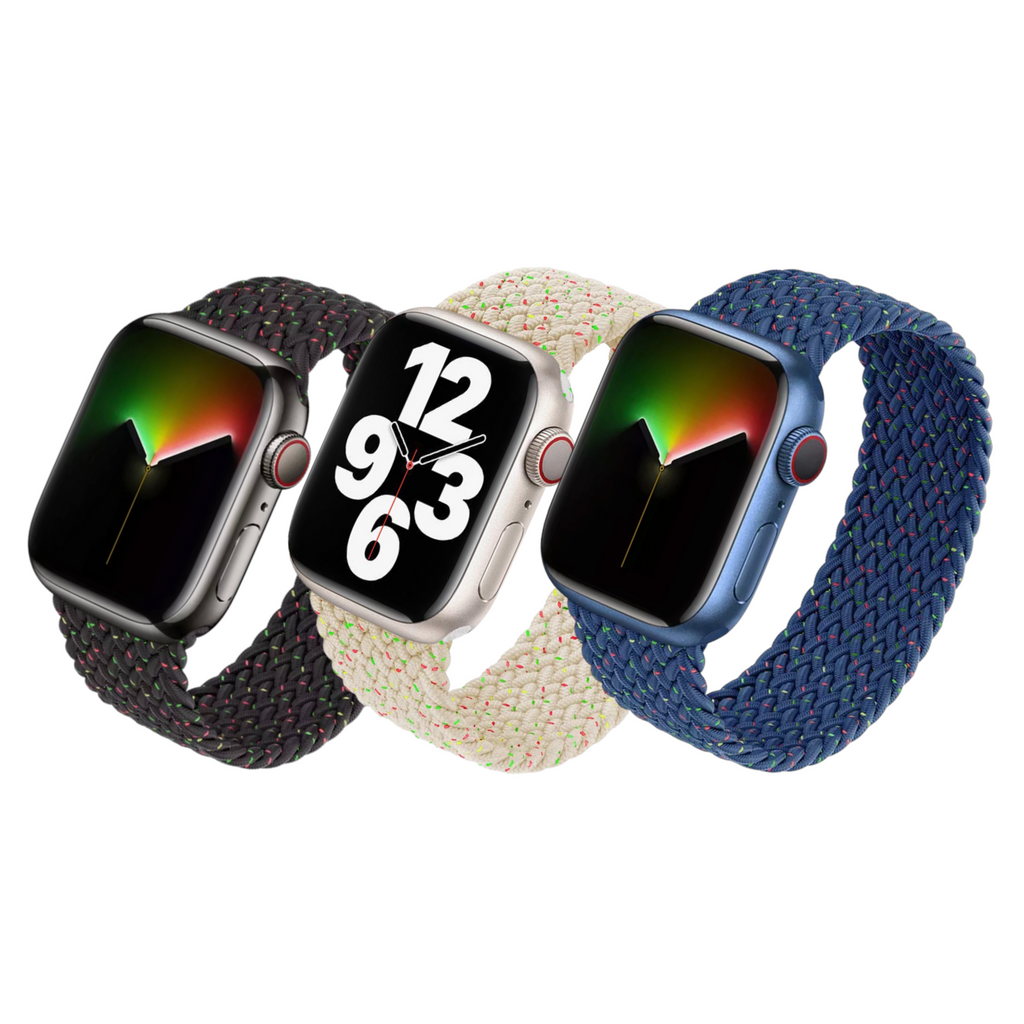 Woven Nylon Loop Band for Apple Watch (42-44MM) - Dark Green 